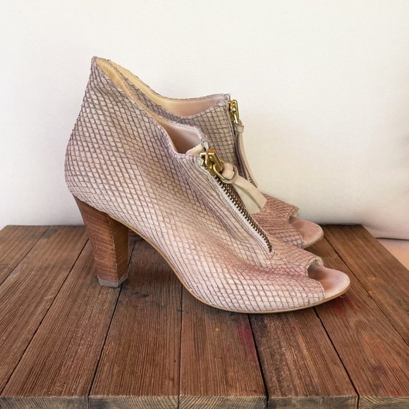 Paul Green Mallory reptile embossed peep toe ankle booties - Picture 7 of 8